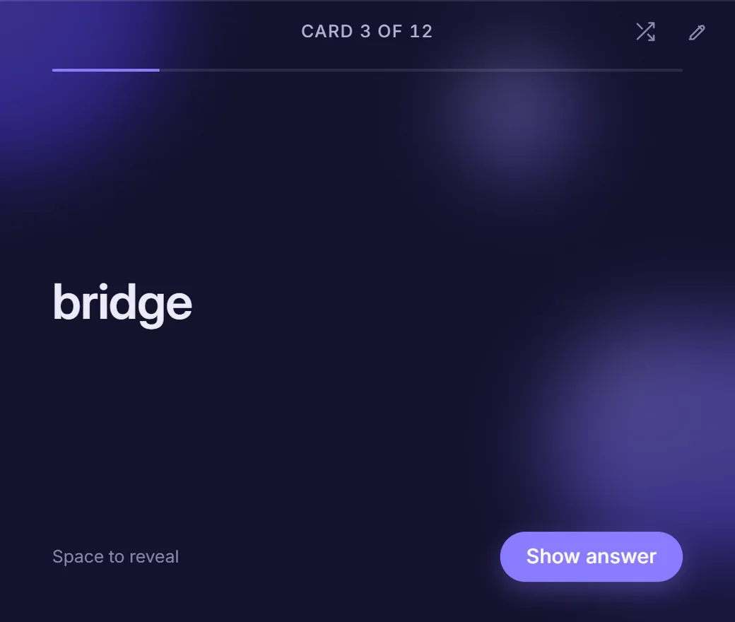 WindaLearn: The same card in the dark theme.
